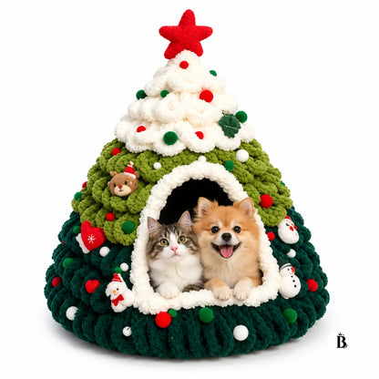 WeihnachtsNest™ – Lit de Noël douillet pour animaux de compagnie